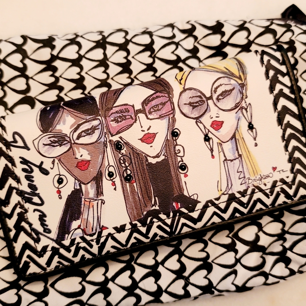 NWT Brighton Uptown Girl Tom Clancy Signed Women's Wallet Fashion Illustration - Picture 4 of 9